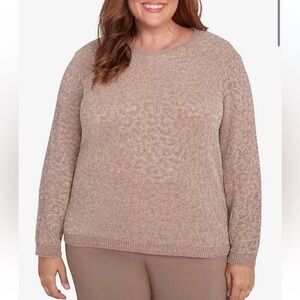Alfred Dunner
Plus Size Telluride Metallic Cheetah Textured Sweater